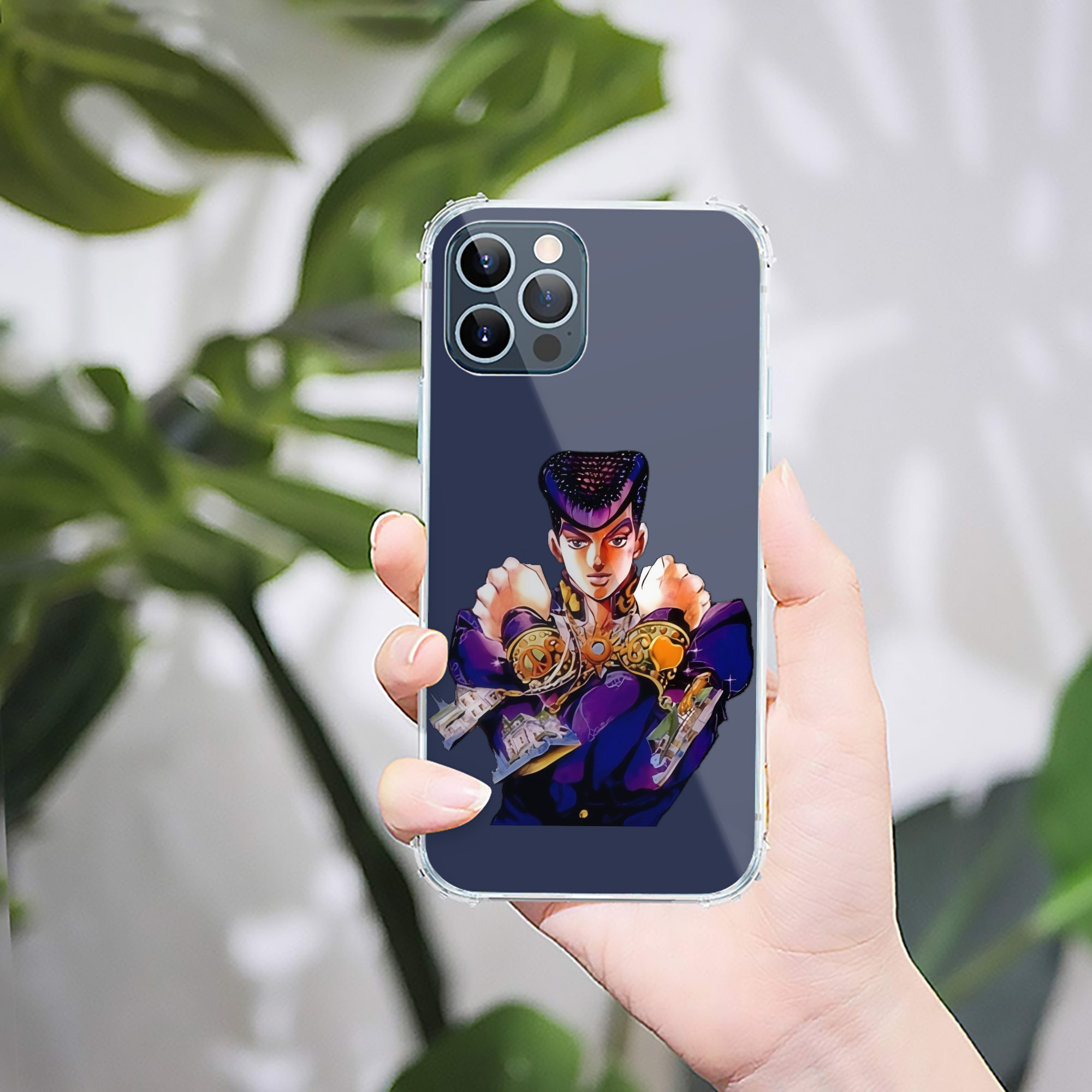 （画像用） ジョジョの奇妙な冒険 ひがしかた じょうすけ JoJo's Bizarre Adventure Higashikata Josuke 【iPhone 12シリーズ対応】透明スマホケース（クリアソフトケース）